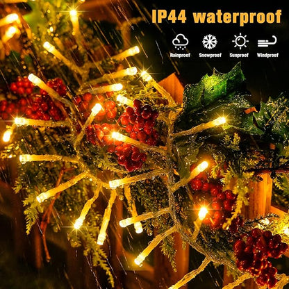 JMEXSUSS Warm White 800 LED Christmas Cluster Lights Plug in, 40ft Christmas String Lights Outdoor Waterproof with Remote, 8 Modes Christmas Tree Lights for Christmas Tree Wreath