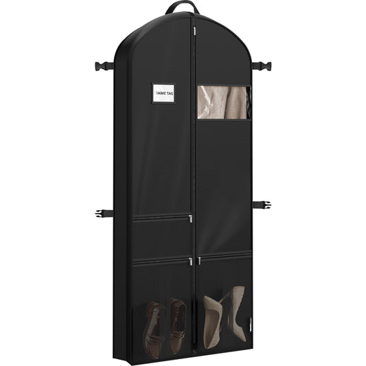 Simple Houseware 65'' Travel Garment Bag with Pockets for Suits, Dresses, Coats, Tuxedos, Heavy Duty 300D Polyester