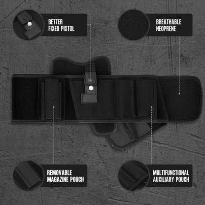 Belly Band Holster for Concealed Carry | Fits Glock, Sig P365, Taurus & More - Adjustable for Men & Women