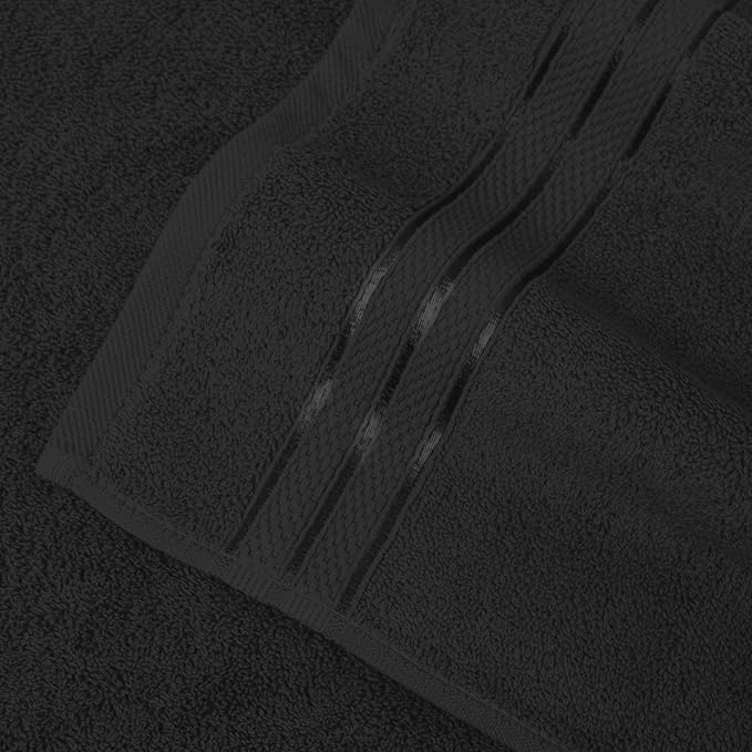 Elegant Comfort Three Line Popcorn Extra Large Luxury Bath Towel