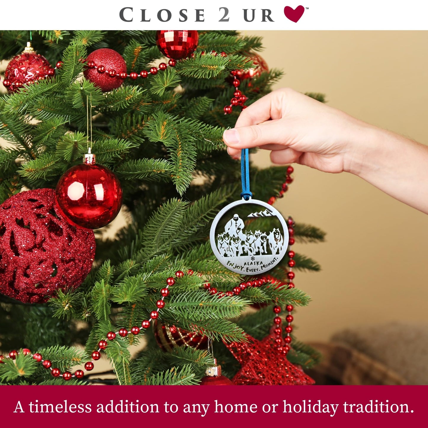 Alaska Iditarod Stainless Steel Ornament Keepsake & Collectible | Window Ornament, Hanging Decoration, Winter Sports & Travel Décor | Handcrafted, Durable & Made in USA