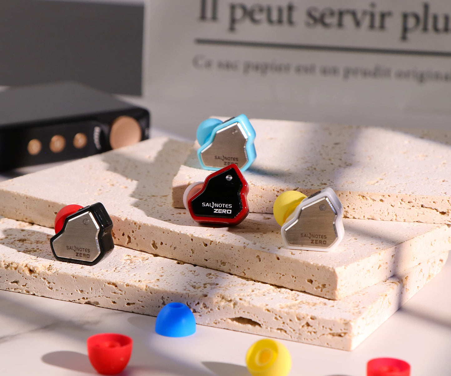 Linsoul 7Hz Salnotes Zero HiFi 10mm Dynamic Driver in-Ear Earphone IEM with Metal Composite Diaphragm Stainless Steel Faceplate Detachable 2Pin OFC Cable (Black, with Mic, 3.5mm)