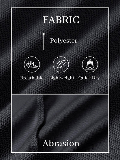 TACVASEN Mens Golf Shirt Dry Fit Mens Polo Shirts Short Sleeve Performance Golf Polos for Men with Collar Work Shirts Black, L