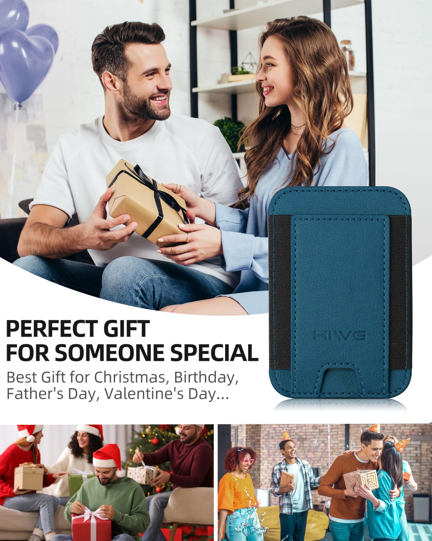 HiWe for MagSafe Wallet: 7-Card Holder, RFID Blocking, Strong Magnet for iPhone 12-17 Series, Slim, 1 Slot