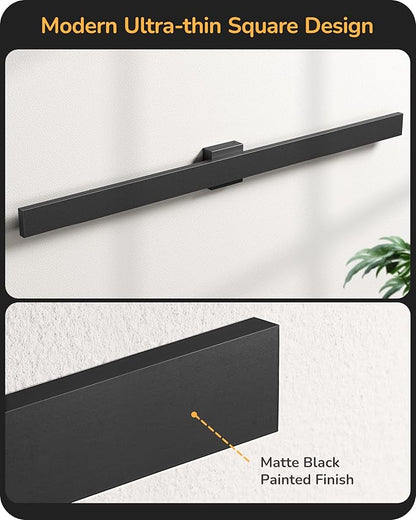 EDISHINE 47" LED Outdoor Wall Lights, 3CCT & 10%-100% Dimmable, IP65 Waterproof, Modern Exterior Lighting Fixtures, Linear Long Exterior Wall Light for House, Yard, 2 Pack, Black