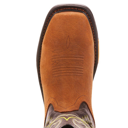 ARIAT Mens WorkHog XT Wide Square Toe Waterproof Work Boot Distressed Brown/Bravo Brown 10