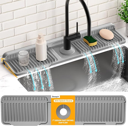 24'' Longer Faucet Mat for Kitchen Sink Splash GuardKitchen Sink Faucet Mat