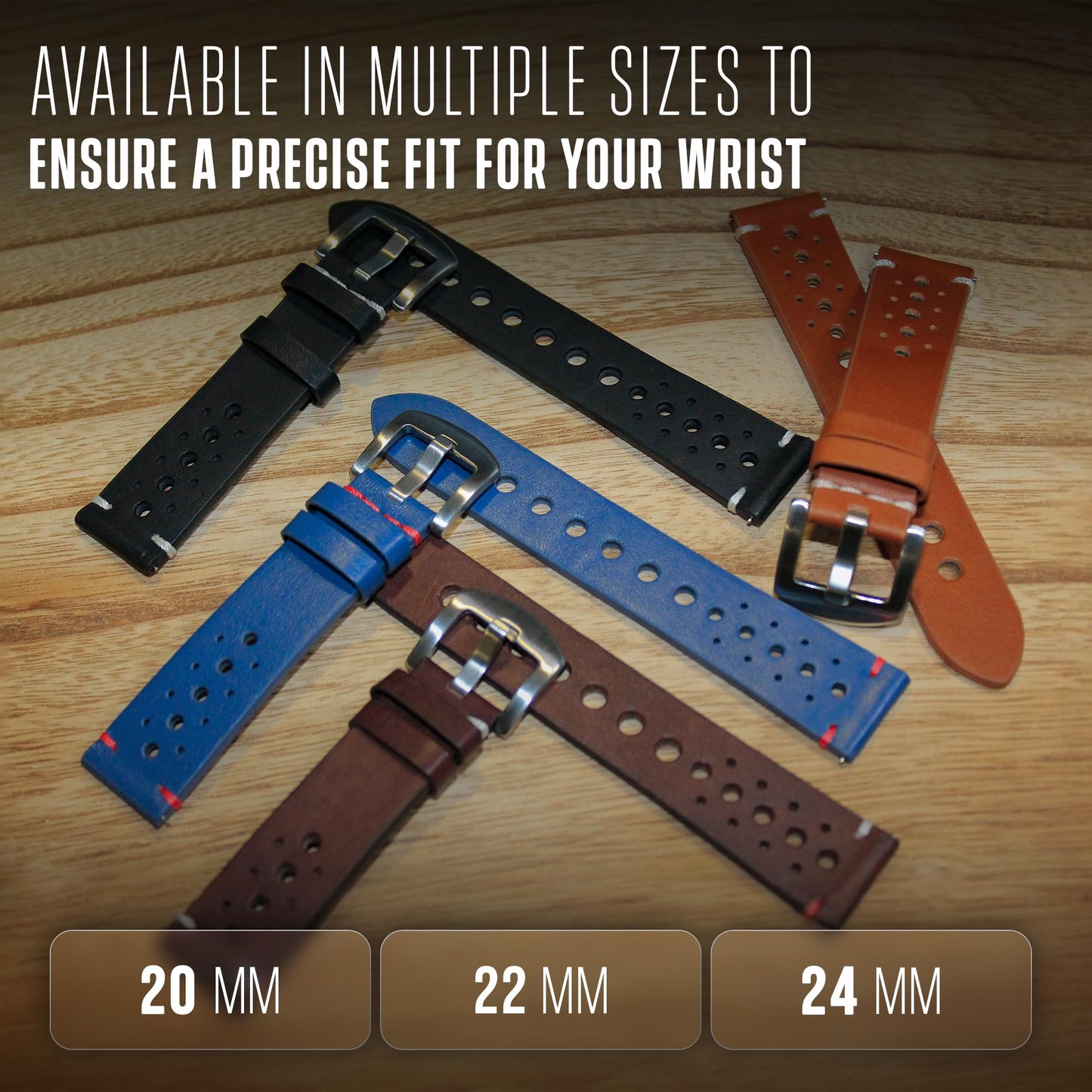 ALPINE Genuine Vintage Leather 22mm Watch Band - Replacement Watch Bands for Women & Men - Watch Strap with Quick Release Stainless Steel buckle - Compatible with Regular & Smart Watch Bands(Brown)