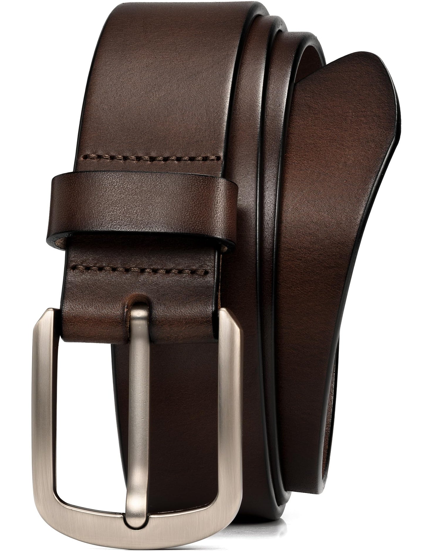 WOLFANT 1.5" Top Full Grain Leather Belt for Men in Gift Box,100% Italian Real Solid Leather