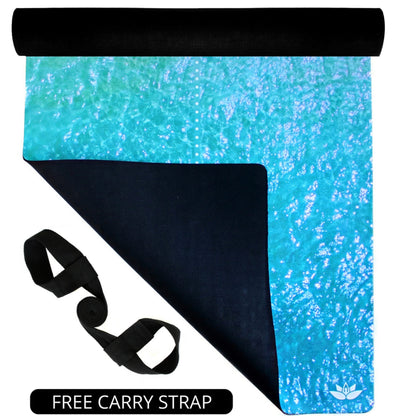 Plyopic. All In One Yoga Mat | Luxury Sweat-Grip Mat/Towel Combo | Ideal for Yoga, Hot Yoga, Bikram, Pilates, Workout & Exercise | Eco-Friendly Natural Rubber