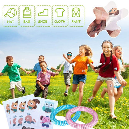BuggyBands 120 Pack Mosquito Patches Stickers for Kids & Adult, Resealable Stickers with 2 Pack Mosquito Bracelet, Mosquito Stickers for Indoor Outdoor Camping & Travel Summer Camp Essentials