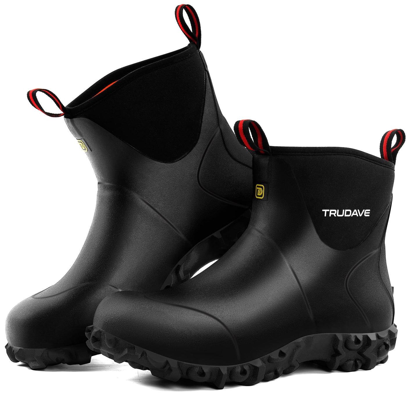 Trudave Rubber Waterproof Boots for Women - Women's Rain Boots Insulated, 6mm Neoprene Mud Boot with Steel Shank, Anti-Slip Outdoor Work Shoes for Hunting, Gardening, Farming, Yard Working