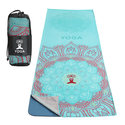 MoKo Yoga Towel, Non Slip Hot Yoga Blanket Printing Pattern Quick Dry with Corner Pocket for Bikram, Pilates, Gym Workout, Outdoor Picnic