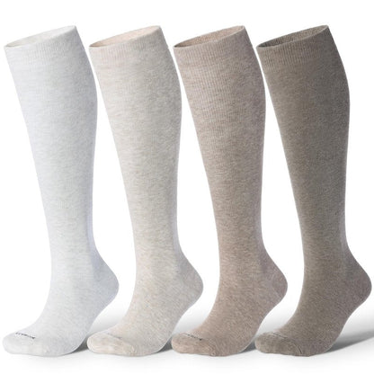 LEVSOX Cotton Compression Socks for Women Men 20-30 mmHg Knee High Cute Support Sock for Pregnancy Flying Nurses