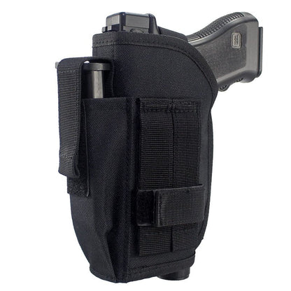 Depring Tactical Belt Holster with Mag Pouch for Handguns with Light or Laser Attachment Universal Outside The Waistband Holster Black