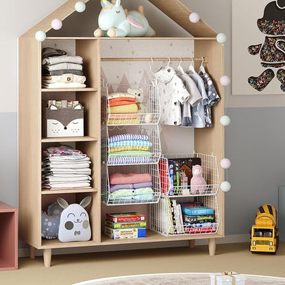5 Tier Closet Hanging Organizer, Clothes Hanging Shelves