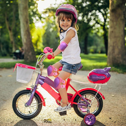Kids Protective Gear, Knee Pads Elbow Pads with Wrist Guards for Roller Skating Cycling Skateboard Bike Scooter Rollerblade Safety Gear for Kids 2-7 Years Old