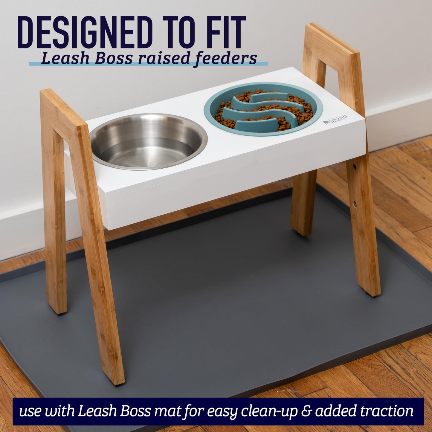 Leash Boss Puzzle Slow Feeder Dog Bowl, 2-Cup Maze, 7.5-8 Inch Opening for Large, Medium & Small Breeds - Puppy Feeder