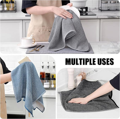 Homaxy Premium Kitchen Towels, Large Cotton Kitchen Hand Towels, Flat and Terry