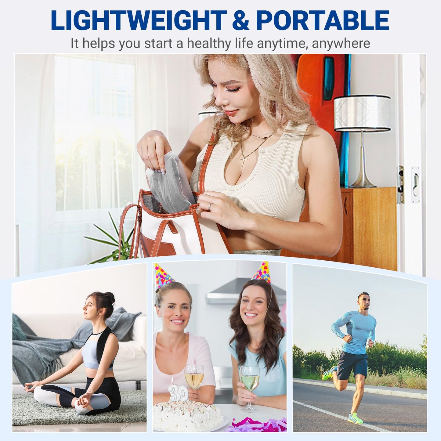 Posture Corrector for Women and Men, Adjustable Upper Back Brace, Spine Support Straightener, Neck, Shoulder, Back and Lumbar Pain Relief, Comfortable & Breathable