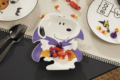 Lenox Serveware, The Great Pumpkin Figural Treat Dish, Handwash Only, Durable Porcelain Dish Tray, Halloween Decor Indoor, Halloween Table Decorations, Snoopy Design, Fall Decor (8 x 6.5 x 1-inch)