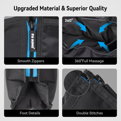 FIT KING Leg Massager with Heat and Compression Therapy, Leg Compression Massage for Circulation, Swollen Leg, RLS Pain & Fatigue Relief, Foot Calf Massager Boots, Recovery Gift for Mom Dad