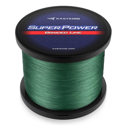 KastKing Superpower Braided Fishing Line, Moss Green, 50 LB, 300+27 Yds