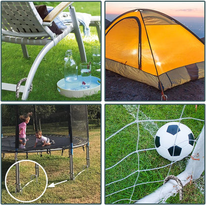 Eurmax USA 8-Pack U-Shape Ground Stakes,Rust-Proof Galvanized Steel Ground Anchors,Commercial Trampoline Stakes for High Winds,Secure Anti-Flip Tie Down for Soccer Goals,Swing Sets,Fences&Playsets