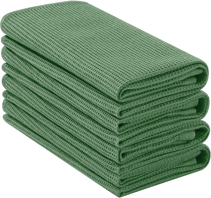 Homaxy 100% Cotton Waffle Weave Kitchen Towels