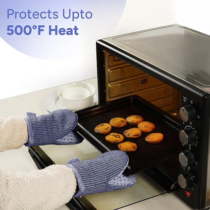 Casa Platino Silicone Oven Mitts & Potholders, 4-Piece – Pot Holders and Oven