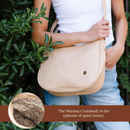 Modern+Chic Crossbody Bags for Women - Marissa Saddle Crossbody, Vegan Leather Shoulder or Handbag with Two Adjustable Straps