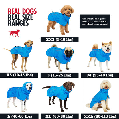 Tuff Pupper Waterproof Dog Raincoat | Full-Body Windproof Rain Jacket for Dogs | Reflective Strips | Breathable Mesh Lining | Adjustable Fit | Leash Port | Small Medium Large XL XXL Dogs (Olive, XXS)