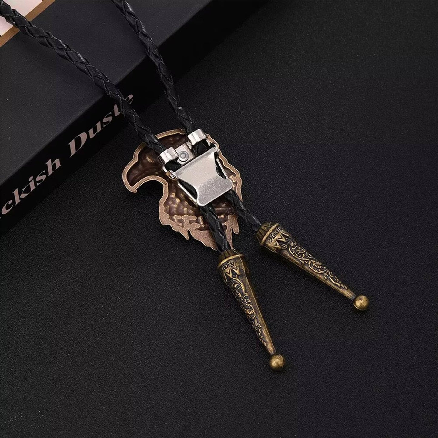 HLYMPONY 250th Anniversary of USA Eagle Bolo Tie, Western Cowboy Patriotic Accessory for Men (Bronze)