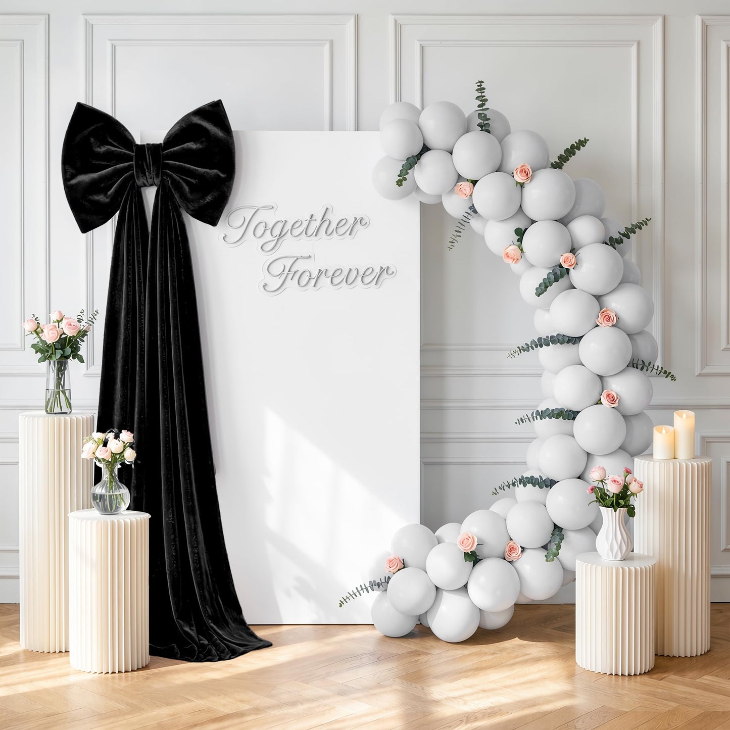 Big Black Velvet Bow Coquette Room Decor, 16x71 Inch Large Christmas Bows for Birthday Decorations, Christmas Tree Topper, Girl Room Decor, Bachelorette, Wedding, Baby Shower, Front Door, Wreath