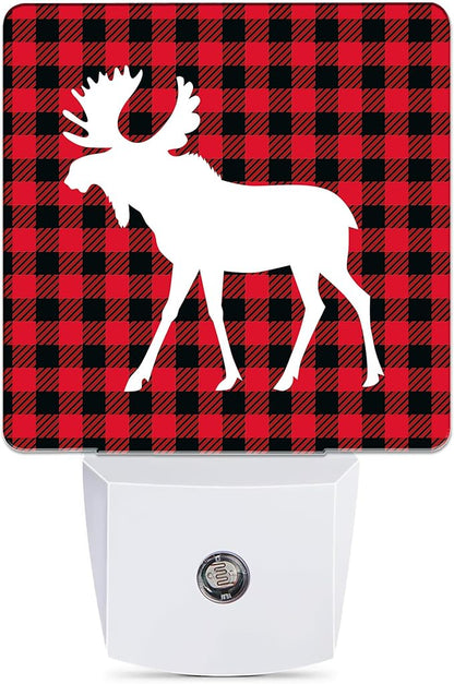 Red Moose Dusk to Dawn Night Light, Auto Sensor Lamp Home Indoor Stairway Kitchen Corridor, Night Lights Plug into Wall Decor, Boys Girls Women Men Room Gifts