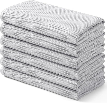 Homaxy 100% Cotton Waffle Weave Kitchen Towels