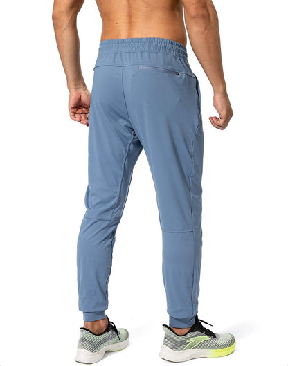 G Gradual Men's Sweatpants with Zipper Pockets Athletic Pants Traning Track Pants Joggers for Men Soccer, Running, Workout(Slate Blue,L)
