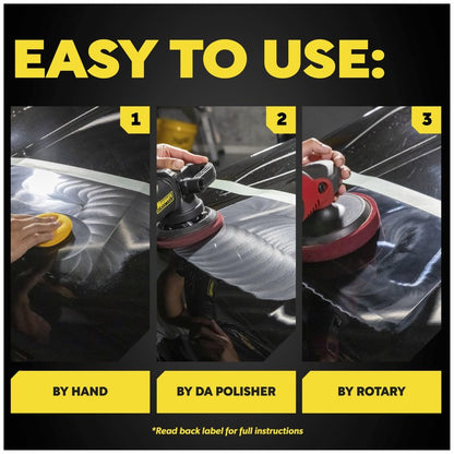 Meguiar’s Mirror Glaze M105 Ultra-Cut Compound, Car Rubbing Compound for Removing Scratches and Heavy Swirls While Adding Shine, Safe and Effective on All Glossy Car Paint and Clear Coats, 8 oz