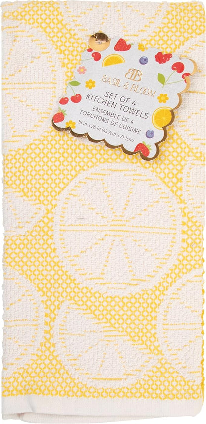 MosJos Kitchen Towels Set of 4 Premium Hand Towels 18 x 28 Inch Large Tea Towels