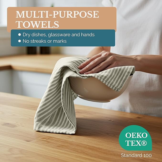 Casa Platino Hand Towels for Kitchen Set of 6 – 100% Cotton 18"x28" Kitchen
