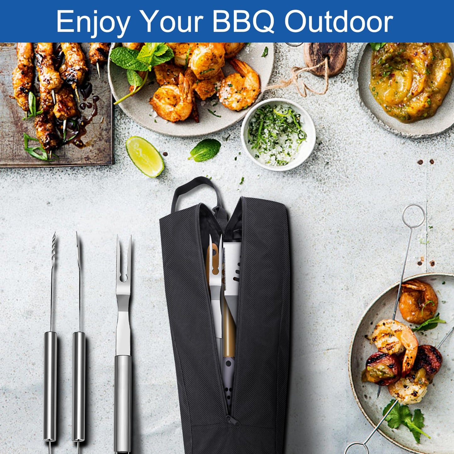 Delixike Grilling Bags, Storage and Transport Backpack, Oxford Cloth for Grill Utensils, Foldable for Camping and Hiking BBQ