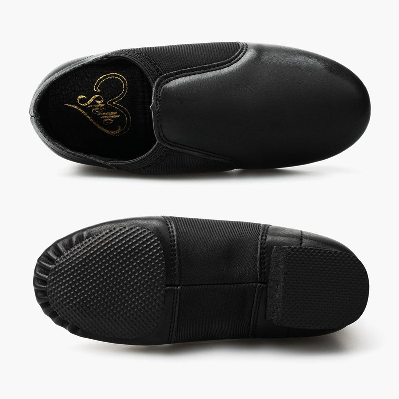 Stelle Jazz Shoes for Girls and Boys PU Leather Slip-On Jazz Dance Shoes