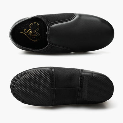 Stelle Jazz Shoes for Girls and Boys PU Leather Slip-On Jazz Dance Shoes