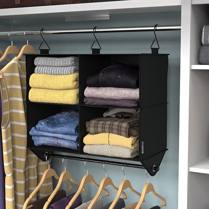 ClosetMaid 4-Shelf Fabric Hanging Closet Organizer
