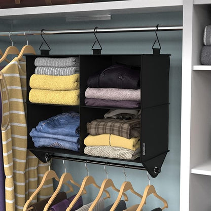 ClosetMaid 4-Shelf Fabric Hanging Closet Organizer
