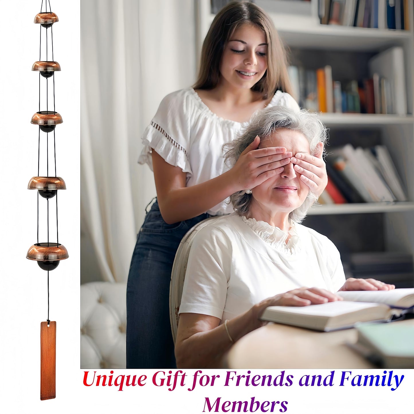 JBSYYXGS 36.8” Handcrafted Copper Wind Chimes – Deep Tone Bells for Garden, Patio, Porch & Zen Décor – Unique Feng Shui, Meditation & Relaxation Gifts for Mom, Dad, Memorial Gardens