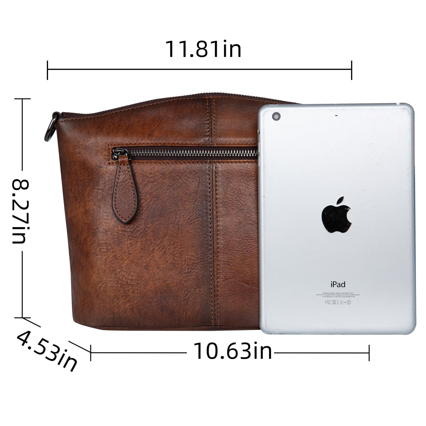 HESHE Crossbody Bags for Women Leather Purses with Multi-Pockets Vintage Cross-body Bag Ladies Small Satchel Shoulder Handbags Hobo Bag (Coffee)