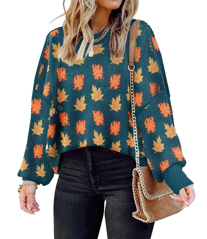 ETCYY Womens Oversized Sweaters Fall 2025 Fashion Clothes Trendy Batwing Sleeve Colorblock Striped Knit Pullover Tops