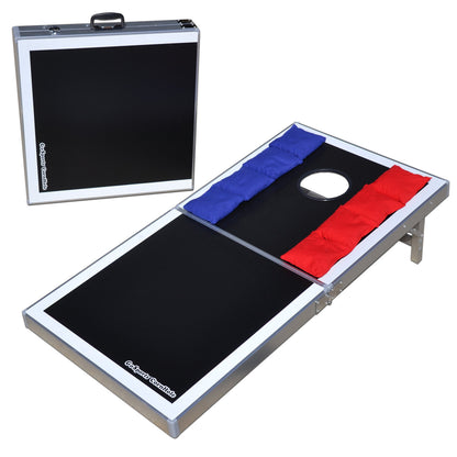 GoSports Cornhole PRO Regulation Size Bean Bag Toss Game Set (Black)