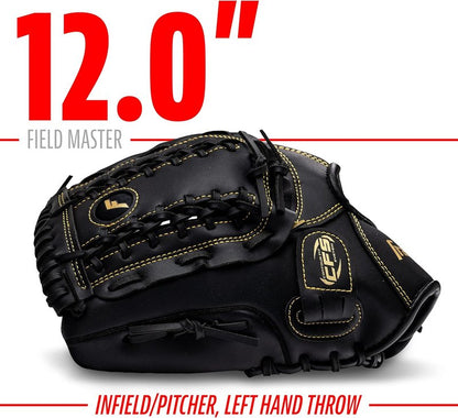 Franklin Sports Field Master Baseball & Softball Glove - Adult & Youth Mitts | Right Hand Throw, Versatile Fit